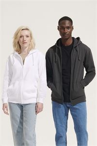 FELPA UNISEX FULL ZIP CON CAPPUCCIO